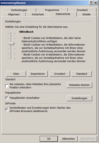 Datenschutzeinstellungen